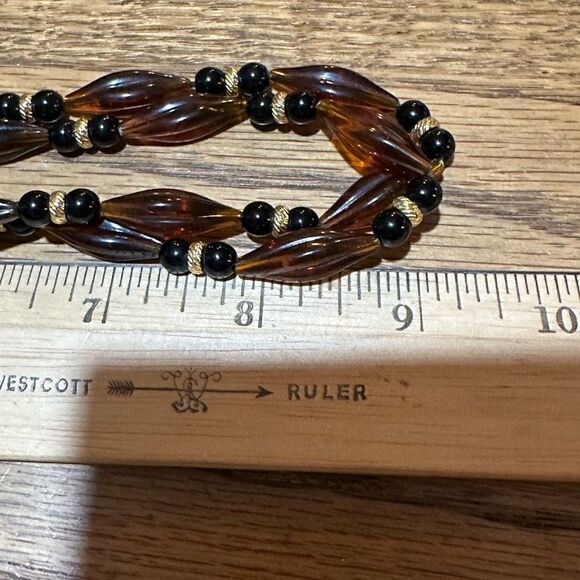 Vintage Handmade Artisan Premium Glass Beaded 36” Flapper Necklace & Earrings - Picture 4 of 5